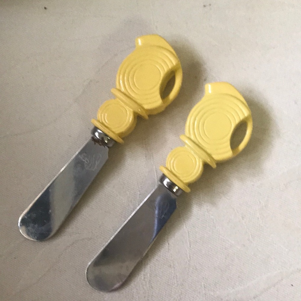 Vintage Fiesta pitcher shaped cheese spreaders